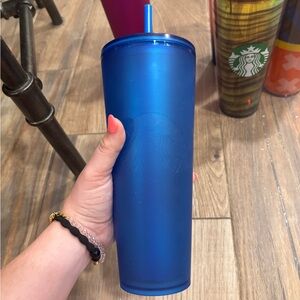 Starbucks Matte Blue Tumbler with Straw